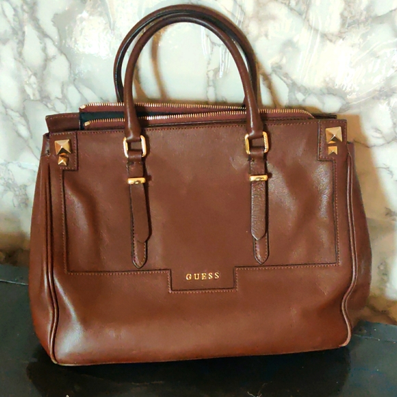 GUESS BROWN TOTE BAG - Picture 3 of 4